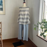 おうちパンツ　コットン　ワッシャーシーチング　ブルー　　　04-26201-51