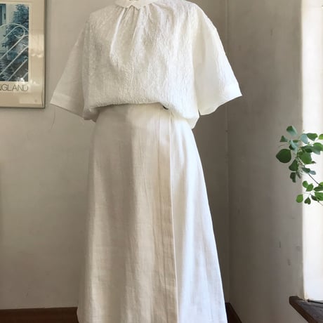 あおいスカート　コットン　甘よりツイル　生成　　　　　　　　　　　　　02-24301-03