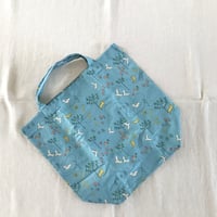 テクテクbag 　コットンリネンキャンバス　ねこプリント　コトリプリント　62-23502-1298/5298