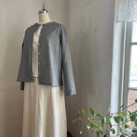 クレセントシャツ　コットンリネンボイル　ブラック千鳥　　　01-26308-0681