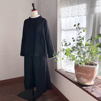 シャビィジャケット　ウォッシャブルウールサージ　ブラック　　　　　　10-25504-06