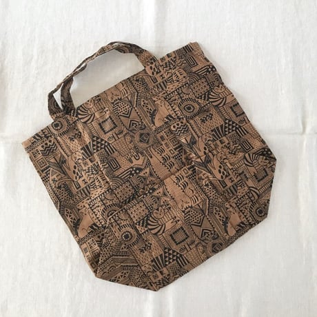 テクテクbag 　コットンリネンキャンバス　ねこプリント　コトリプリント　62-23502-1298/5298