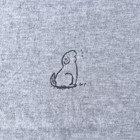 どうぶつTシャツ（長袖）コットン　テンジュク　ホワイト/ナチュラル/杢グレー　　　　　14-25505