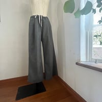 クリープパンツ　(裏付)　ウール　エターミン　チャコールグレー　　04-26102-05