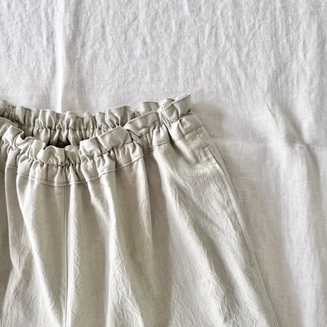 おうちパンツ　コットン　ワッシャーシーチング　ライトグレー　　　　04-25211-07