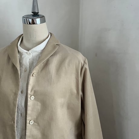 サブレジャケット　コットン細コーデュロイ　ベージュ　　　　　　　　　　　　　10-25501-10