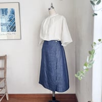 あおいスカート　リネン　デニム　　　　　　　　　　　　　　　　　　　　02-24208-56