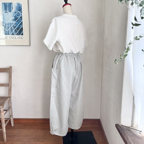 クラウドパンツ　コットン　甘撚ツイル　ライトグレー　　　　　　　　　　04-24302-07