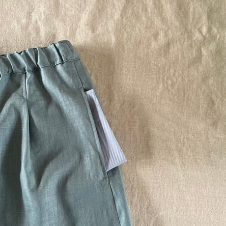 シードパンツ(ロング)リネンコットン　ペパーミント　04-26205-50