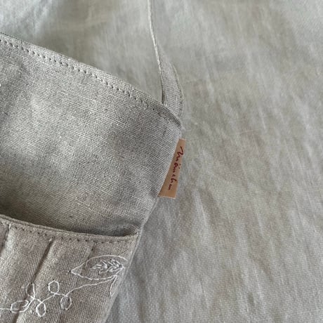ルルヴェショルダー　リネン花刺繍　ナチュラル　　　　56-26101-6095
