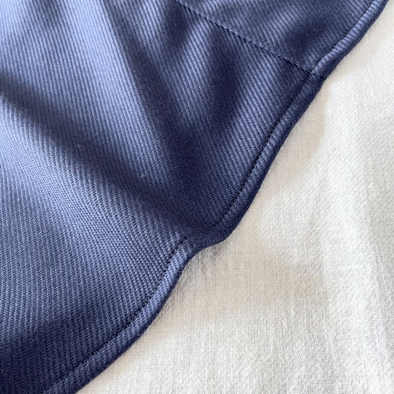 90s ウール ブルゾン 短丈 ネイビー 秋冬素材】 Duplex Wool Jersey トラベルMA-1 コスモネイビー
