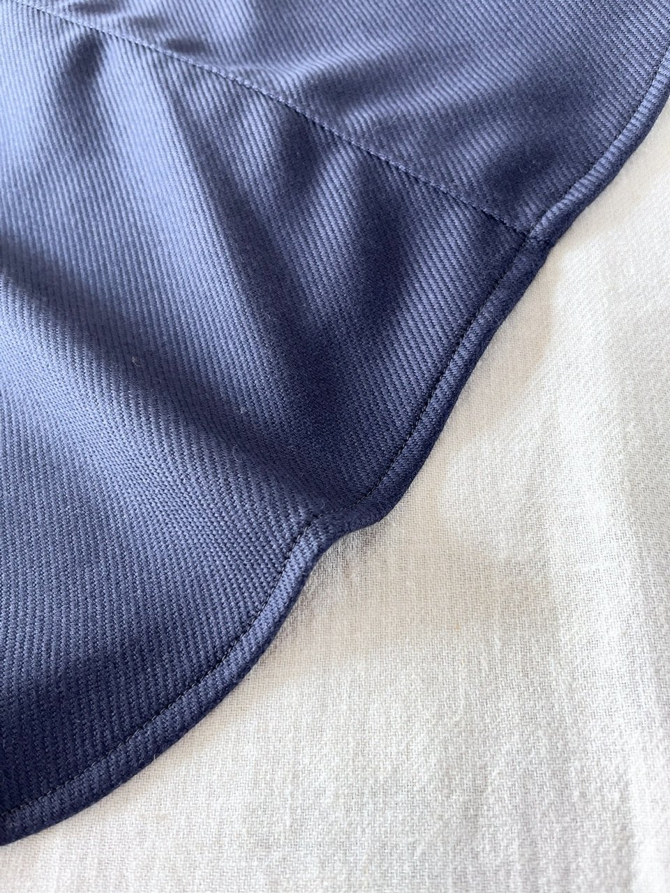 秋 サンドジャケット コットンウールサージ ネイビー 10-25402