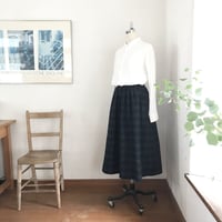 アネモネスカート　ウールコットン混　起毛ツイル　ブラックウォッチ　　　02-23501-84