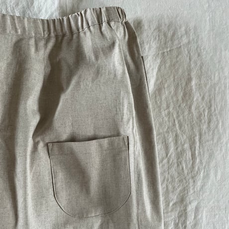 ナッツパンツ　コットンリネン　スラブキャンヴァス　ナチュラル04-26211-60