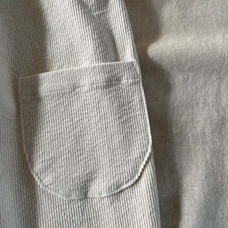 ナッツパンツ　コットン　中太コーデュロイストレッチ　オフホワイト　　04-25505-02