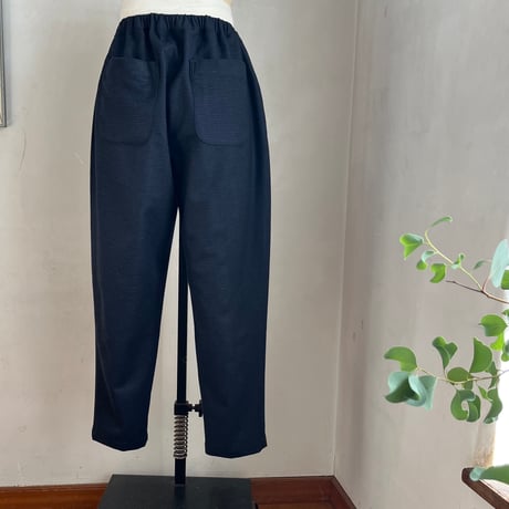 ナッツパンツ　タスマニアンウールサキソニー　チドリ　ネイビー　04-25505-53