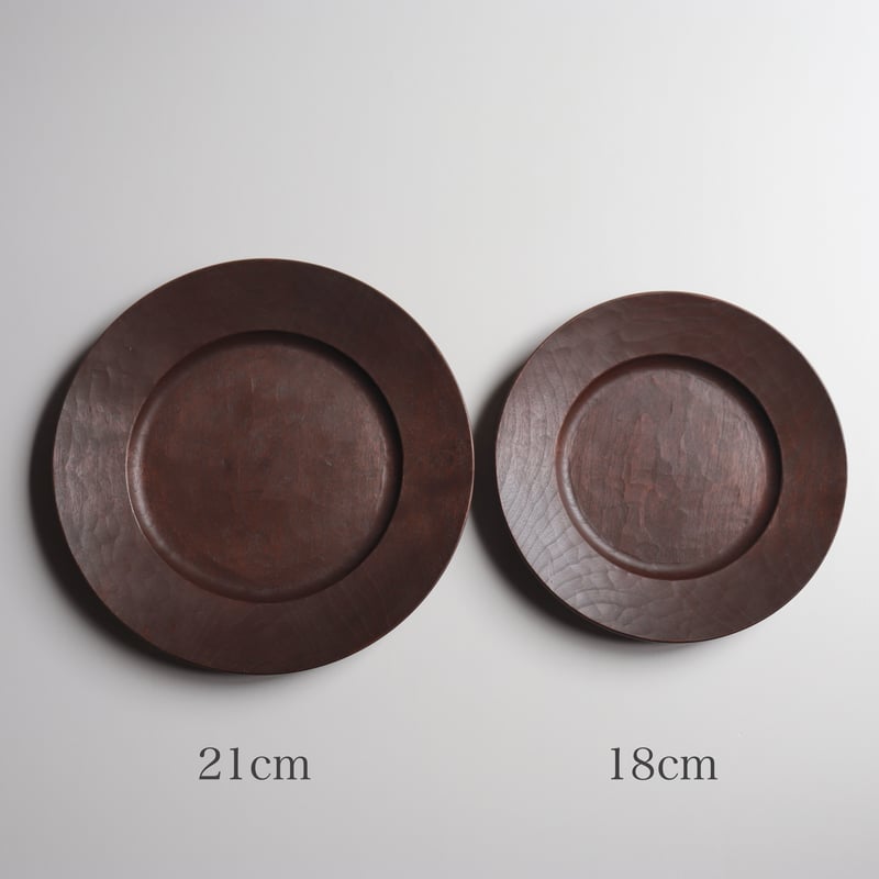 石井宏治 リム皿 べんがら（18㎝/21㎝） | savi no niwa