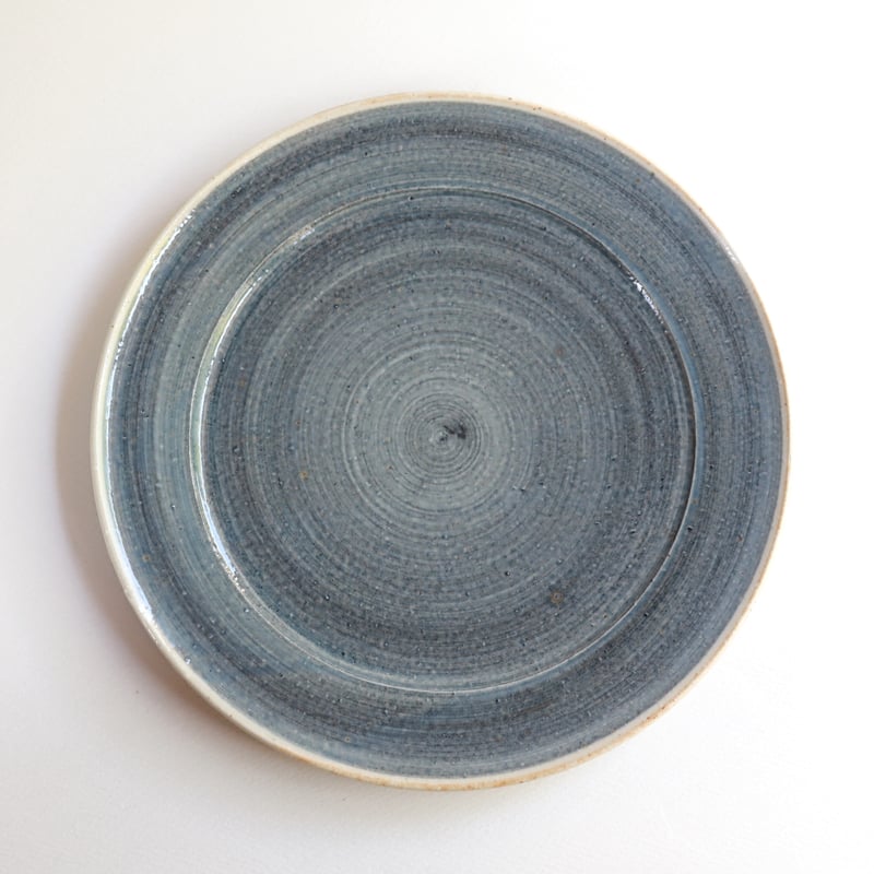 大皿 灰釉大皿 陶器 灰釉大皿 (竹内公明作) 直径 46cm