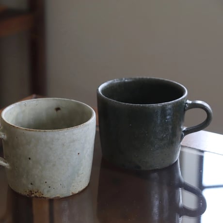 叶谷真一郎　珈琲カップ（黒翠）
