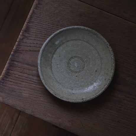叶谷真一郎　5寸線文皿（刷毛目）