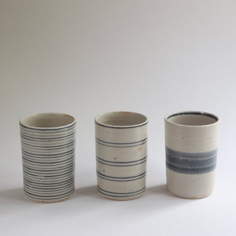 冨本大輔 灰釉染付筒型ゆのみ | savi no niwa