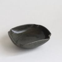 叶谷真一郎　四方鉢（黒翠）
