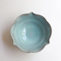 田中文哉　稜花鉢　ブルーグレー