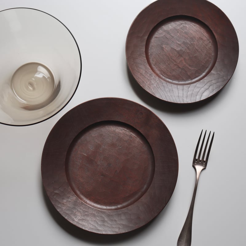 石井康治 ガラス　コンポート皿 菓子皿 ピンク 手吹き硝子 大皿 「彩河」 石井康治(作) 径：44cm 共箱 | 古美術