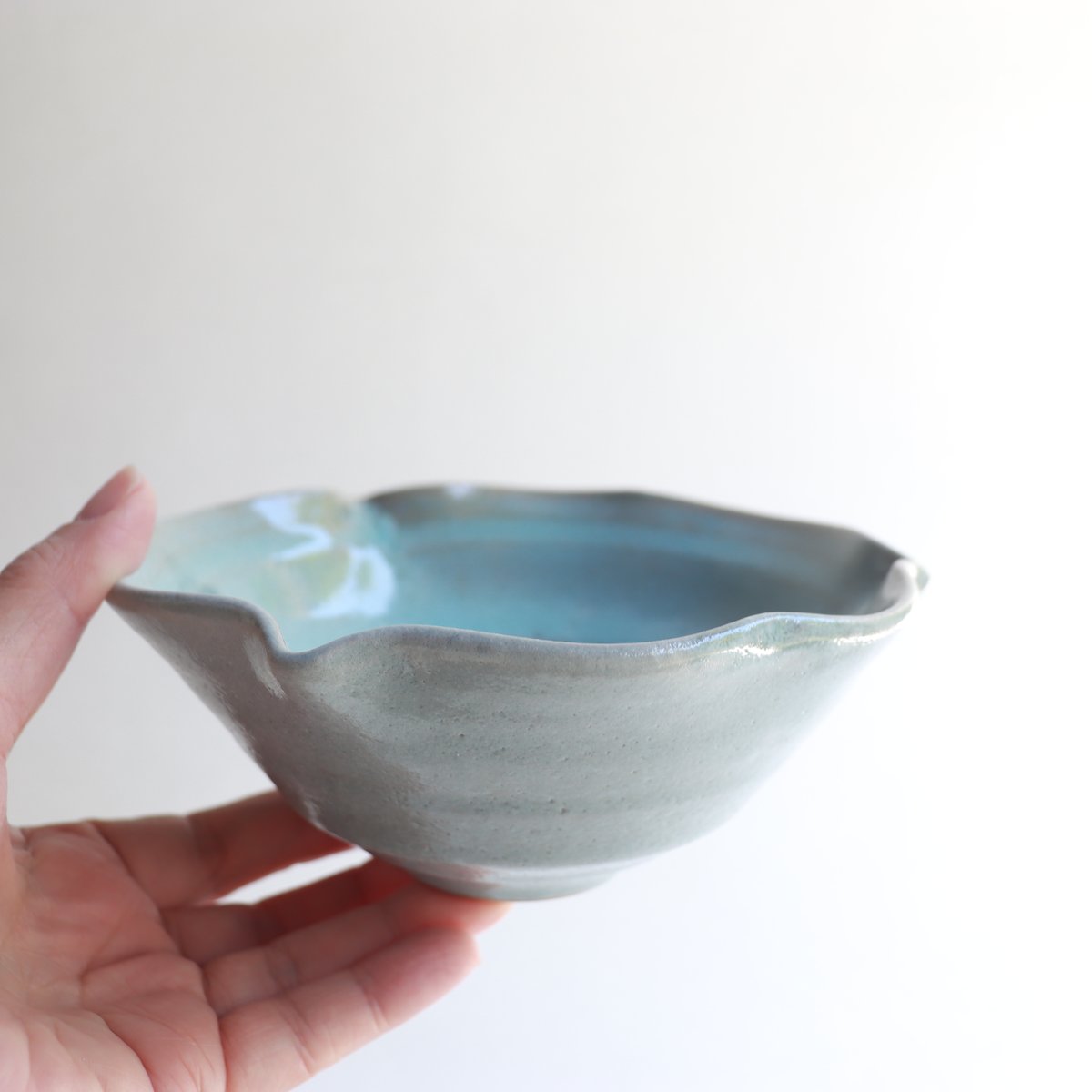 田中文哉 稜花鉢 ブルーグレー | savi no niwa