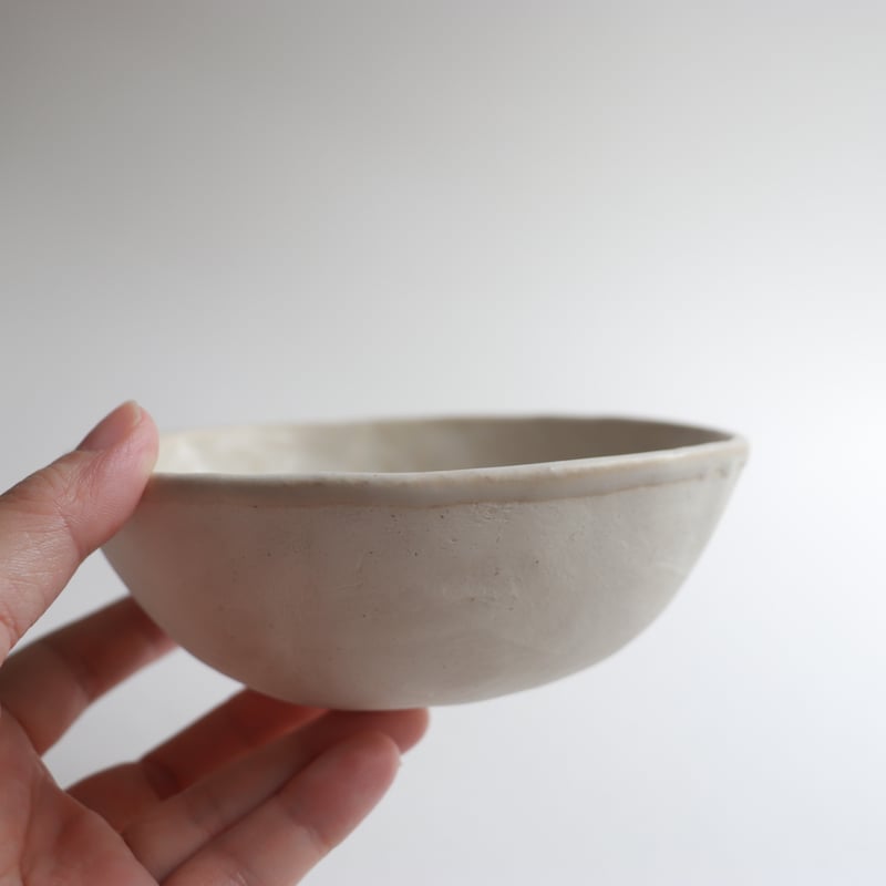 石原ゆきえ 楕円小鉢（白化粧×白） | savi no niwa