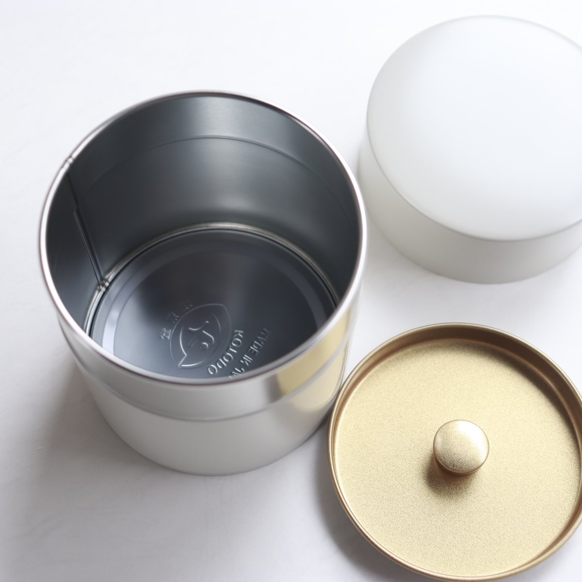 Bianchi PISA 分福茶釜 茶缶（灰白）4サイズ | savi no niwa