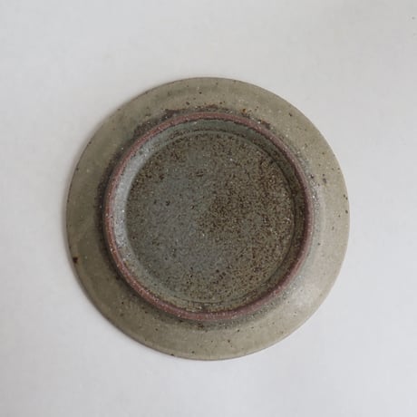 叶谷真一郎　6.5寸玉縁皿（灰粉引）