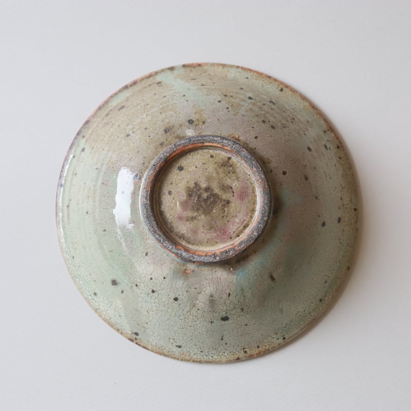 小林徹也 灰釉粉引 ひしゃげ鉢