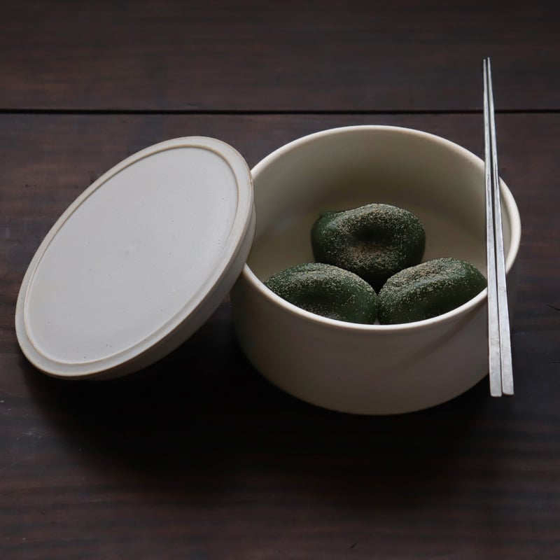 小野 俊 白珠釉 筒型蓋物 S/M/L | savi no niwa