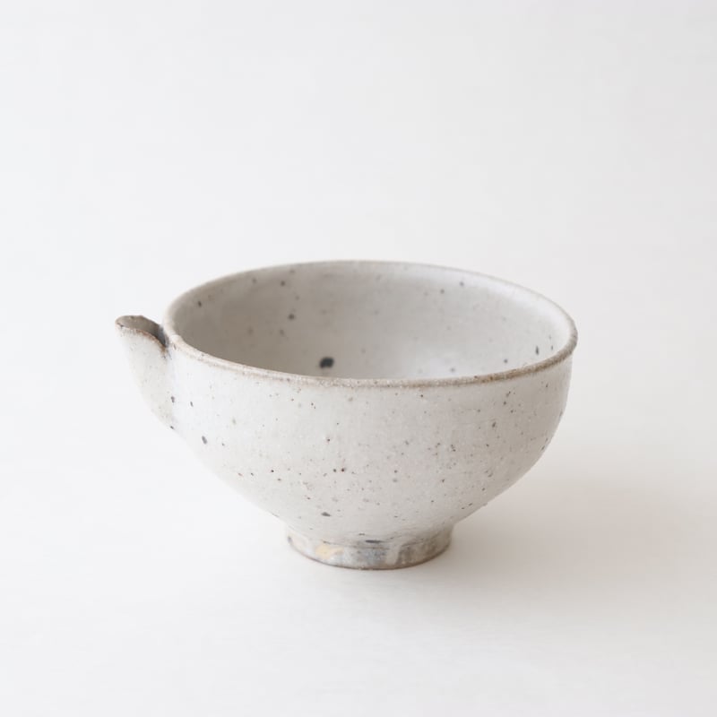 伝説の名工／中川自然坊 作／粉引片口茶碗】 中川自然坊 絵粉