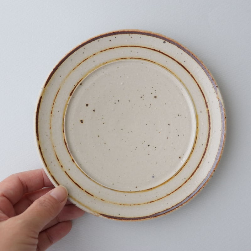 冨本大輔 灰釉鉄絵五寸リム皿 | savi no niwa