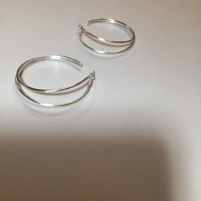 STRANGE THUG SENSE シルバー フープピアス hoop earring | STRANGE THUG SENSE