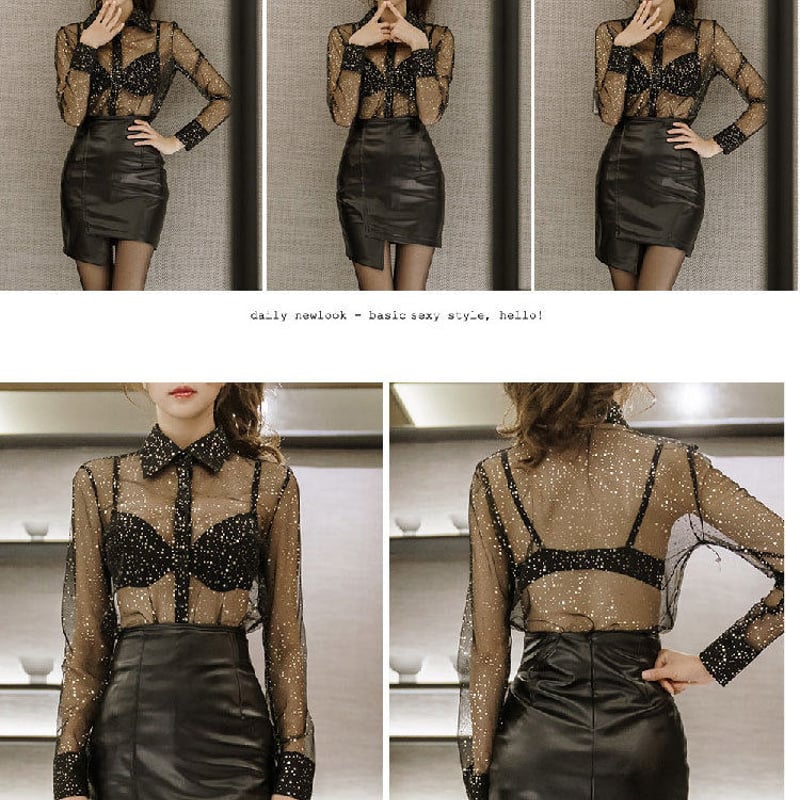 ASHISH SUPER A MARKET スパンコール シースルートップス ASHISH SUPER A MARKET スパンコール シースルートップス