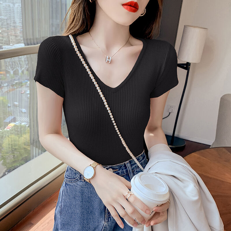 ビーナス　ビーナス Vネック 半袖 プリント＆刺繍 Tシャツ one by one BY HAND ブランド （返品交換ギフト包装不可）カットソー レディース 9号 Mサイズ 楽天市場】Tシャツ vネック 半袖（レディースファッション）の通販