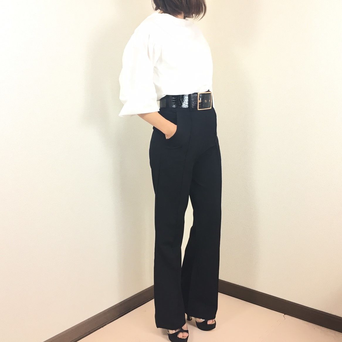 【最終値下げ】ハイウエストラインベルトパンツ fit=scale-down,w=1200