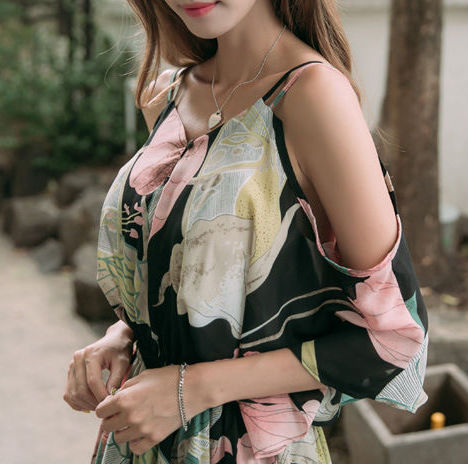 【❤️ガーリー❤️華やかCUTEワンピ】春夏おすすめ✨花柄オフショルダーミニワンピ♡ ❤️ガーリー❤️華やかCUTEワンピ】春夏おすすめ✨花柄オフ