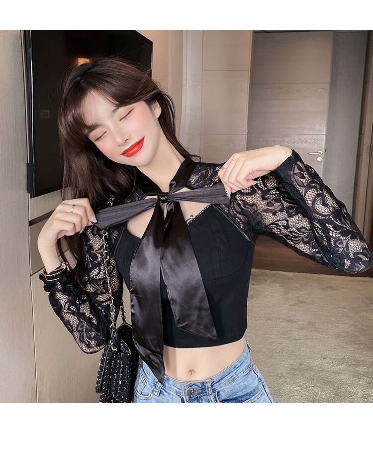 feticoシースルービスチェ FETICO】RUFFLED SLEEVE BUSTIER TOP / 【FUMIE TANAKA】doll OP