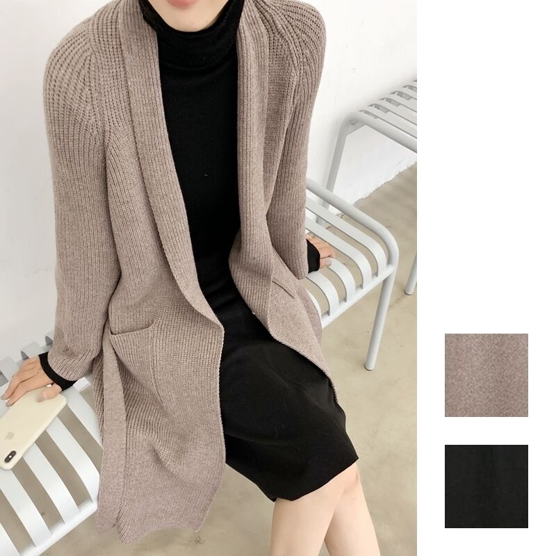 【新品同様】フォクシー　ウール　ミンク　ロングカーディガン　コート　ノーカラー 新品同様】フォクシー ウール ミンク ロングカーディガン コート ノー