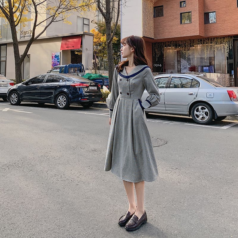 取り寄せ品】プレッピーで可愛い♪ パイピングライン チェック柄