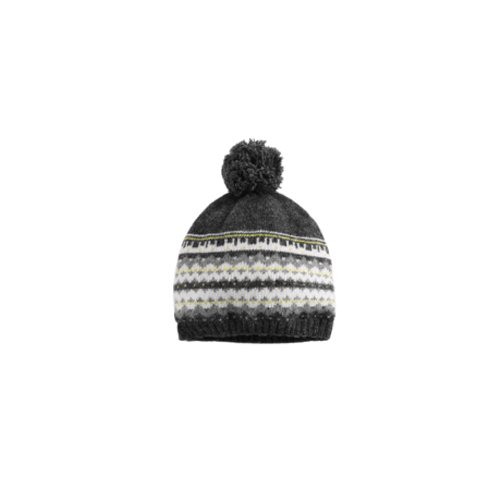 ポンポン ニット帽 ノルディック柄 ユニセックス  gray 灰色 TP201857