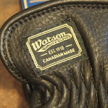 WATON GLOVES - THE DUKE -BLACK - DEERSKIN