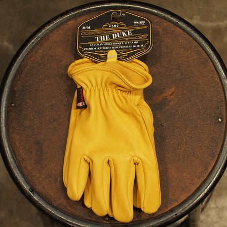 WATSON GLOVES - THE DUKE - SHORT - GOLD - DEERSKIN