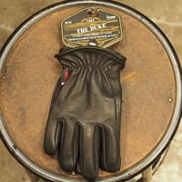 WATSON GLOVES - THE DUKE - SHORT - BLACK - DEERSKIN