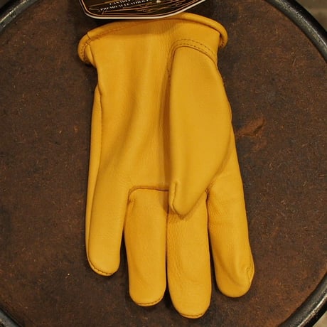 WATSON GLOVES - THE DUKE - SHORT - GOLD - DEERSKIN