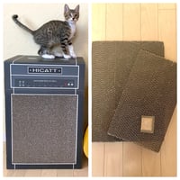 またたびロックンロール　ギターアンプ　チャコール（爪とぎ） と  スペア爪とぎ大小2枚セット のセット